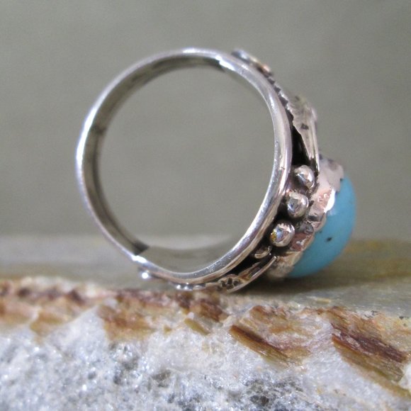 Navajo Turquoise Ring Sterling Silver  Mens Sz 13 - Picture 8 of 8